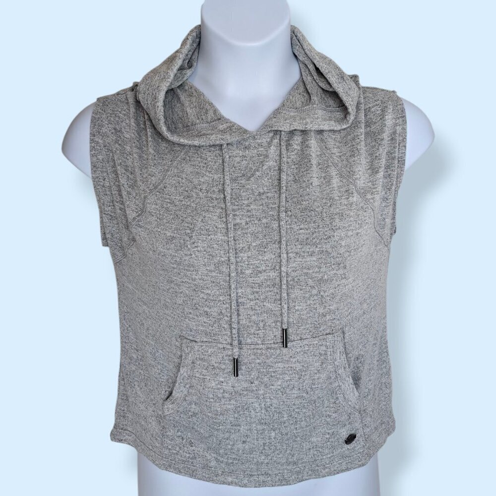 Donna Karan Active Grey Sleeveless Hoodie